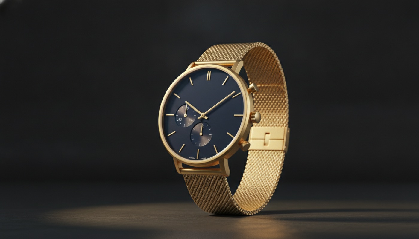 Targa DW Chronograph watch — a minimalist chronograph dial with three subdials