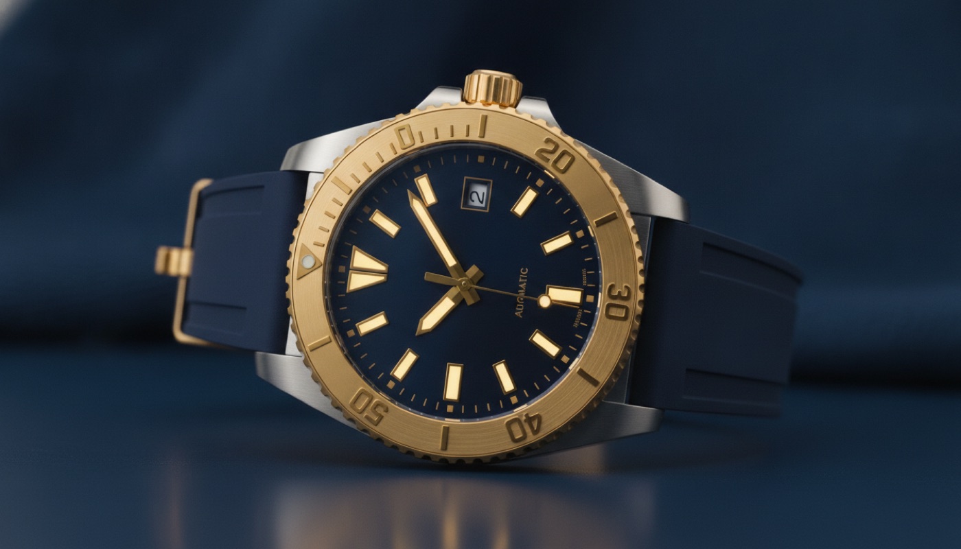 Targa Seal watch — a naval-inspired automatic with luminous markers and a rotating bezel